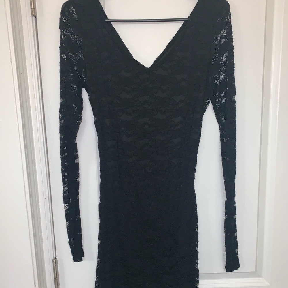 Black mini dress